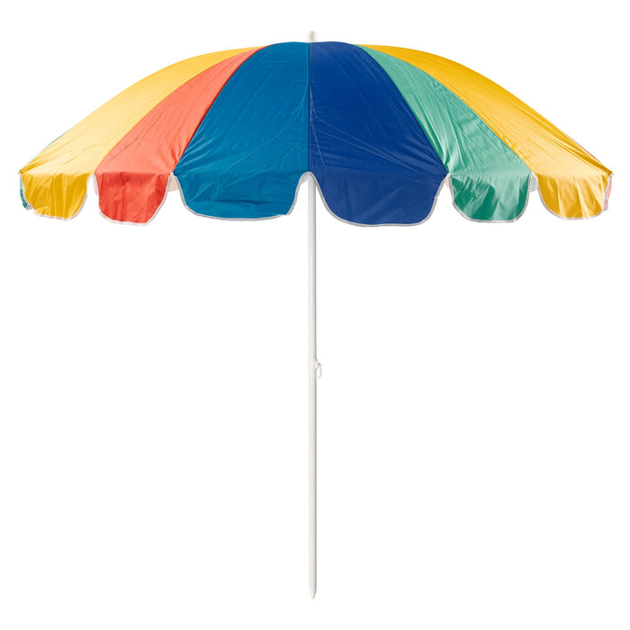 Bluewater Beach 7.5 Ft Tilt Outdoor Umbrella | Blue Umbrella Stripes