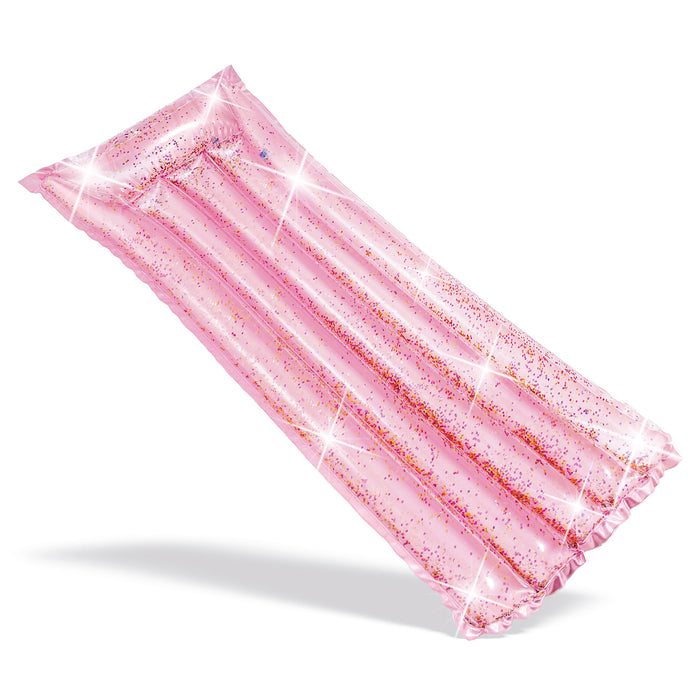 Sparkle in the Sun: Intex Pink Glitter Inflatable Pool Mat