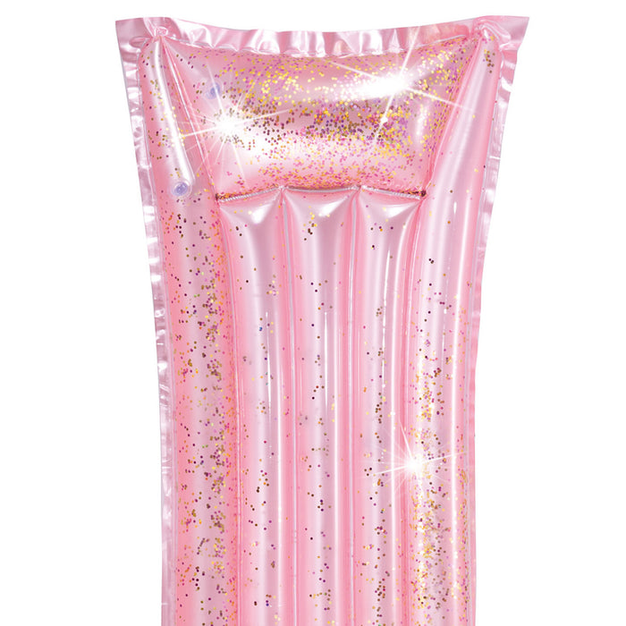 Sparkle in the Sun: Intex Pink Glitter Inflatable Pool Mat