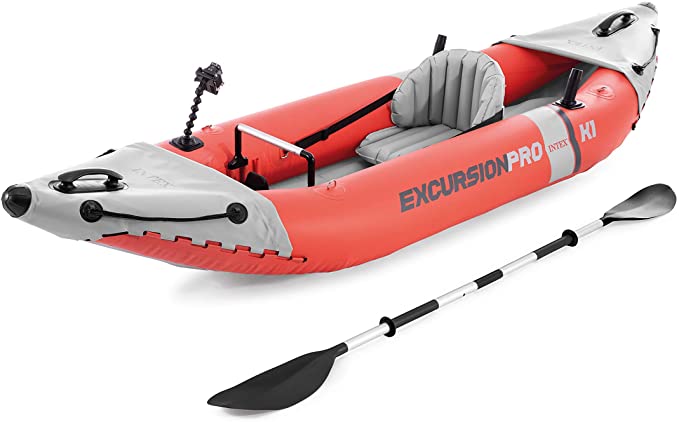 Intex Excursion Pro Single Person Inflatable Fishing Kayak - Durable, Comfortable, and Perfect for Your Next Fishing Adventure