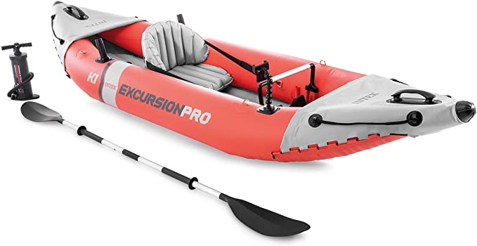 Intex Excursion Pro Single Person Inflatable Fishing Kayak - Durabl