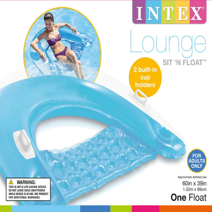 Relax in Style with the Intex Sit 'N Float Inflatable Pool Lounger ...