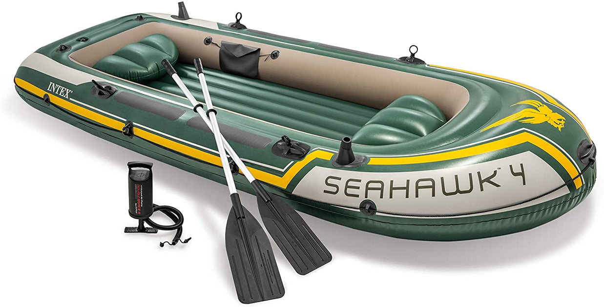 Intex Seahawk 4 Inflatable Boat - 4-Person Inflatable Dinghy for La