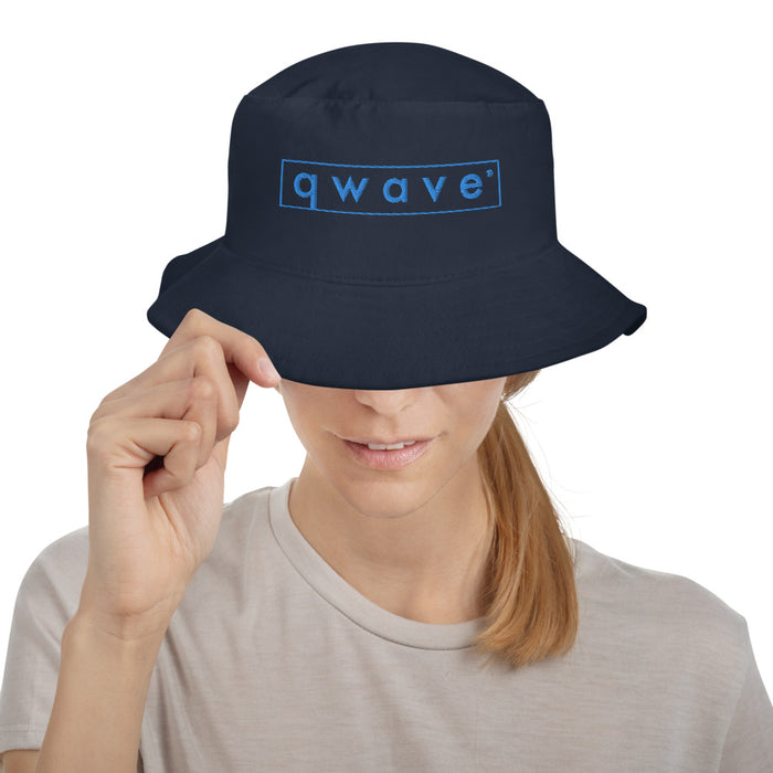 Qwave Ladies' Blue Script Bucket Hat