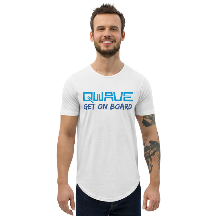 Qwave Men's "Get On Board" Curved Hem T-Shirt